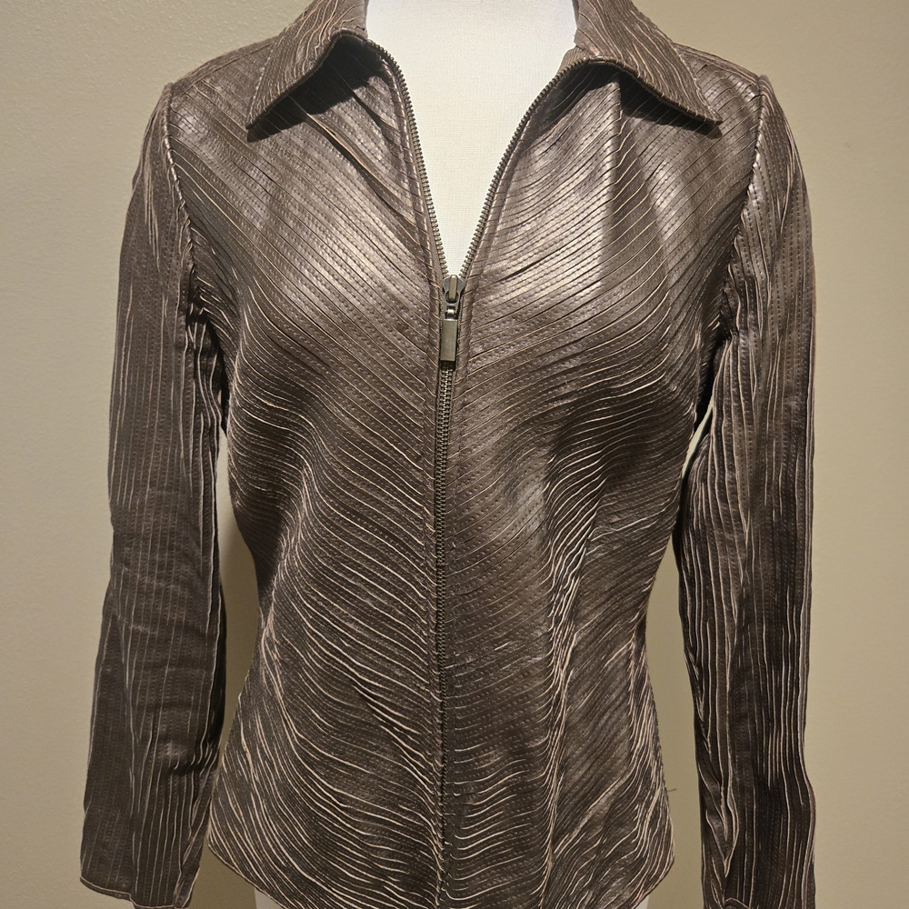 Wilsons Leather Metallic Brown Women's Blazer